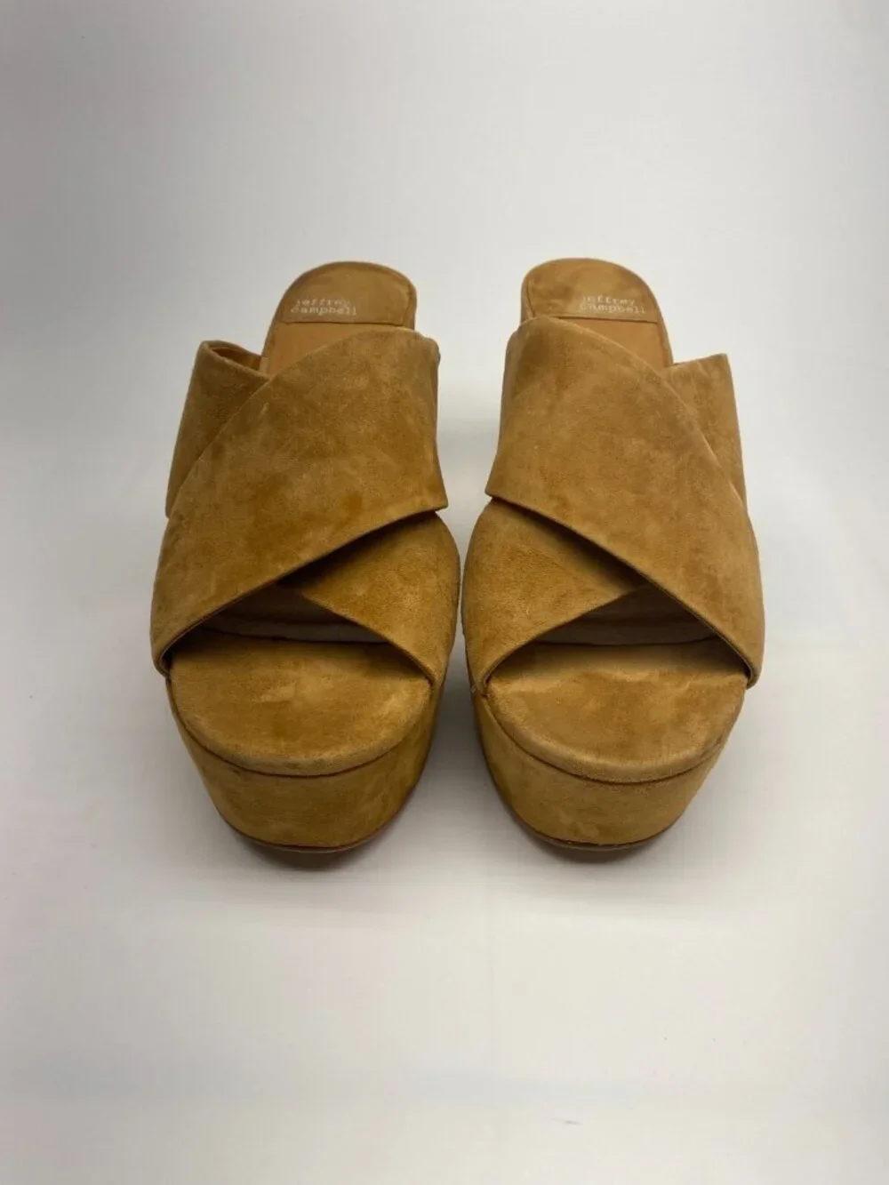 Jeffrey Campbell Womens Coerce Tan Platform Sandal Sz 8.5